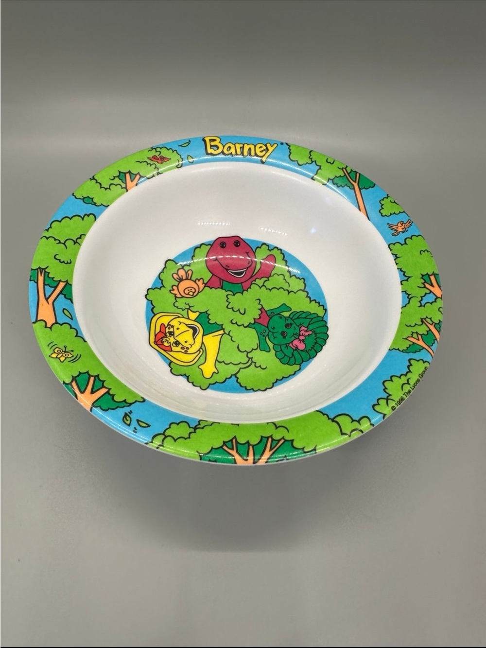 Vintage Selandia Barney BJ Baby Bop Toddler Melamine Bowl